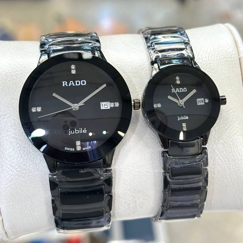 ست ساعت زنانه و مردانه رادو موتور ژاپن کیفیت عالی رنگ ثابت