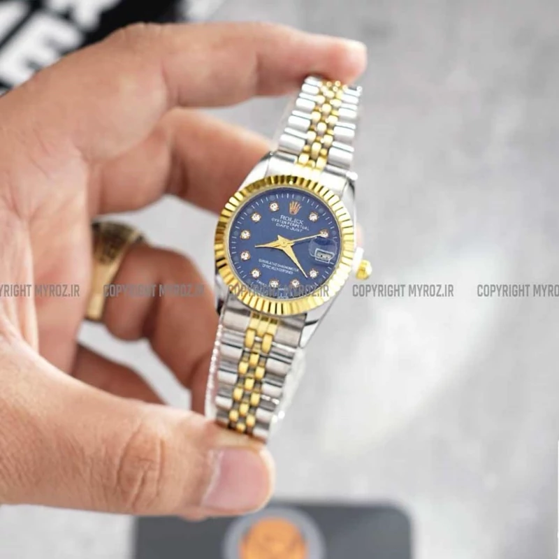 ساعت مچی زنانه رولکس ROLEX طرح دیت جاست مدل 2060